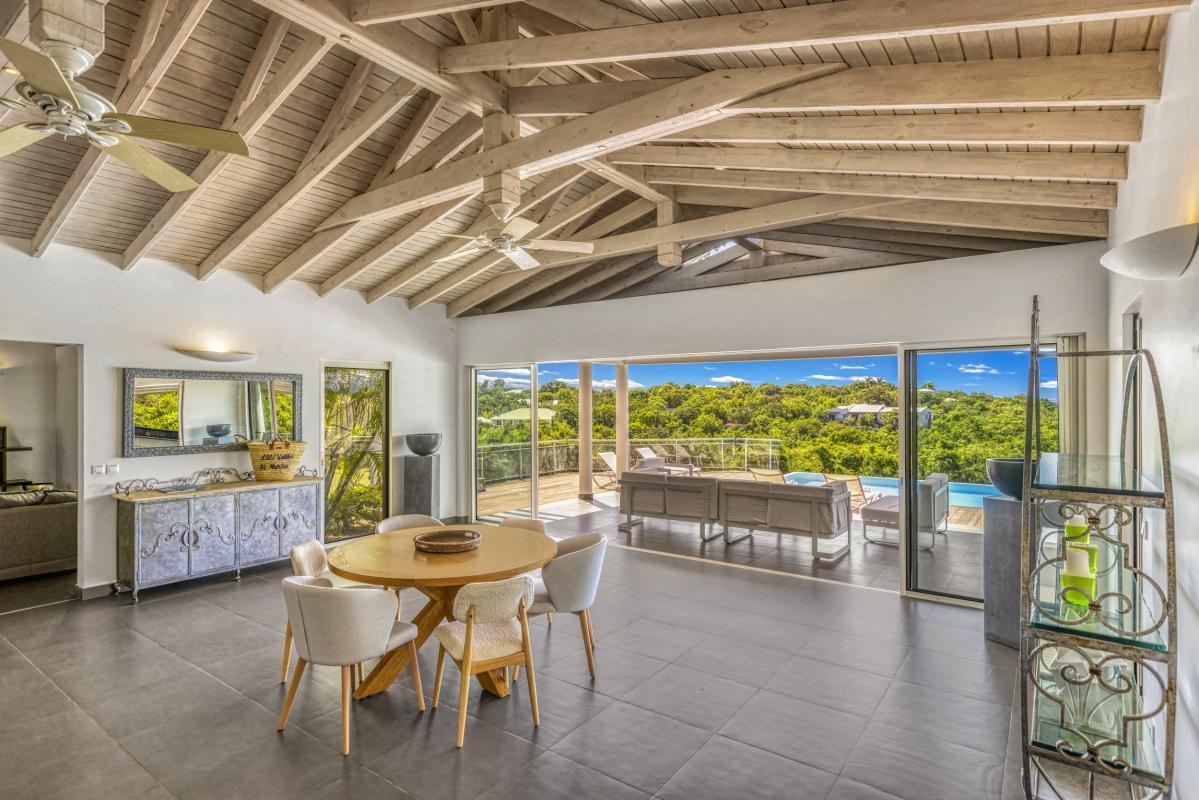 16.Location villa No Limit vue mer Saint Martin les Terres Basses - Séjour